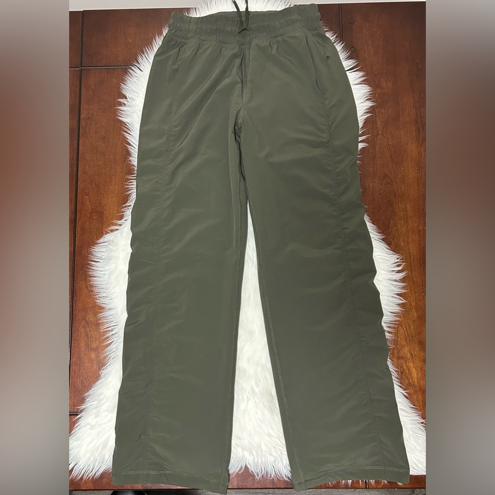 Aritzia Size S Golden MoveTech Brisk Pants Track Lined Dark Olive Green - Picture 5 of 16